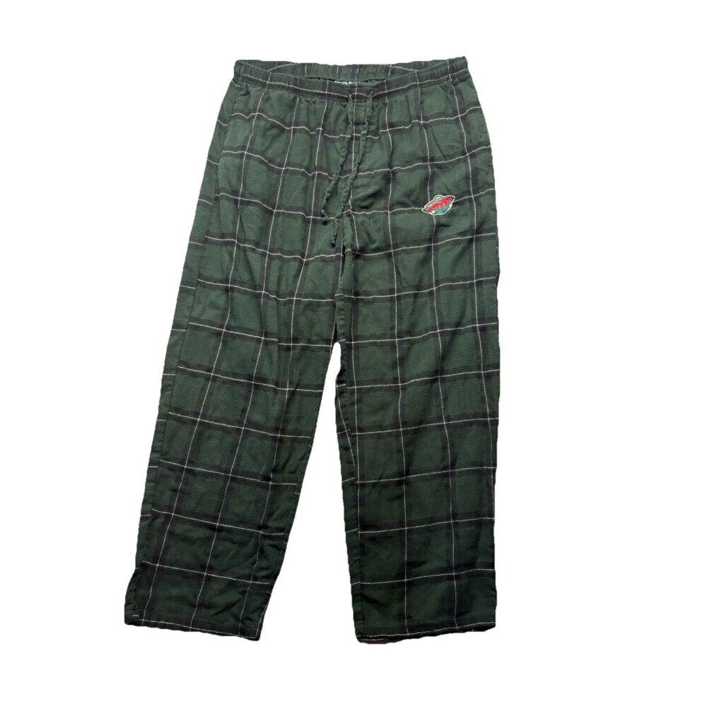 NHL MINNESOTA WILD Men’s Plaid Flannel Sleep Lounge Pajama Pants Size XXL